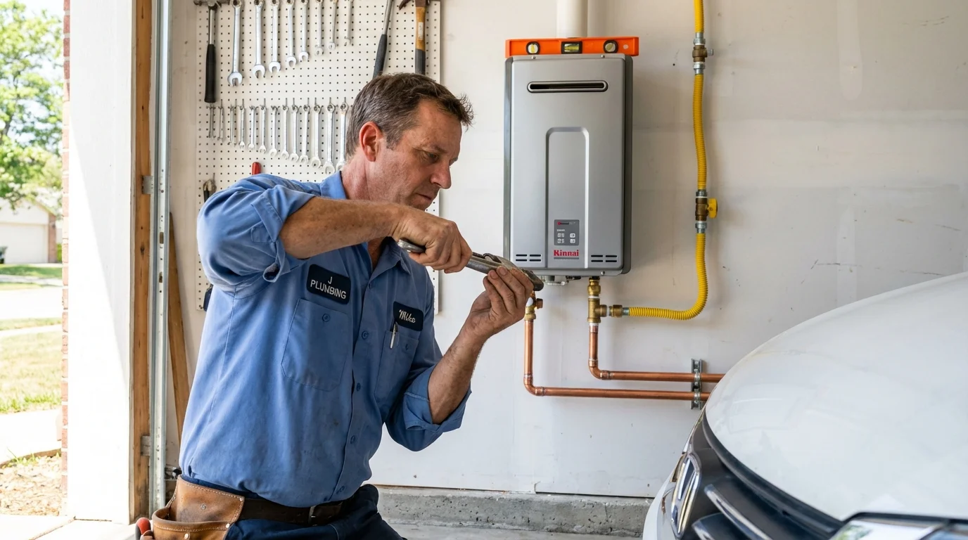 Tankless water heater installation by a Johns Plumbing LLC plumber in Sparks